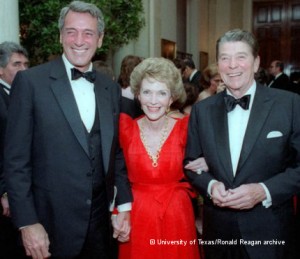 Hudson mit den Reagans ein Jahr vor seinem Tod