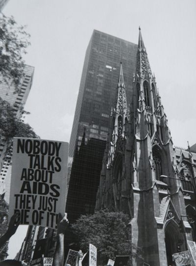 ACT UP Aktion vor Sankt Patrick Kathedrale New York