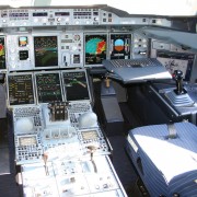 Blick ins Cockpit eines A380