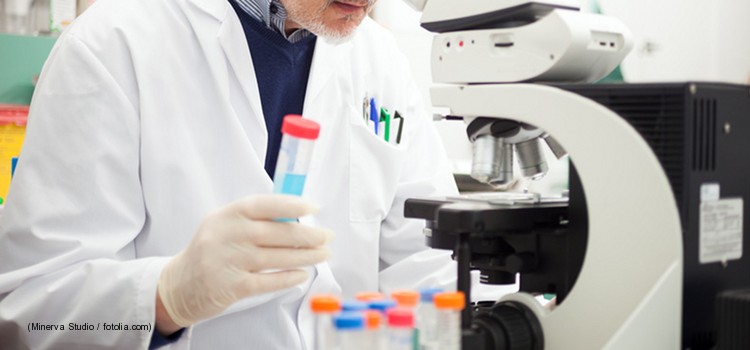 Wissenschaftler am Mikroskop