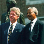 Nelson Mandela und Bil Clinton