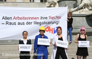 Medienaktion zum Internationalen Hurentag in Wien