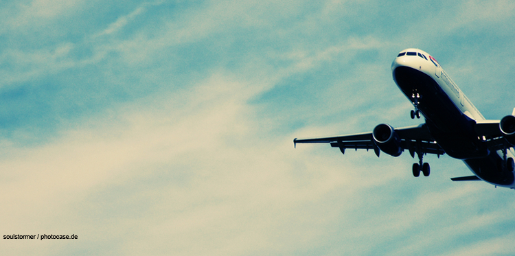 Abhebendes Flugzeug