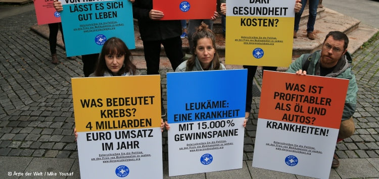 Protest von Ärzte der Welt