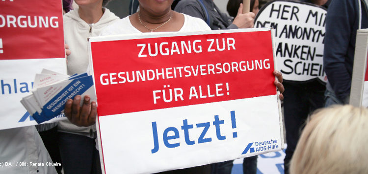 Demonstration für den Zugang von Menschen ohne Papiere zur Gesundheitsversorgung