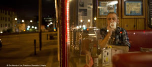 Peter Greene bei Kaffee und Pancakes in der Market Street in San Francisco