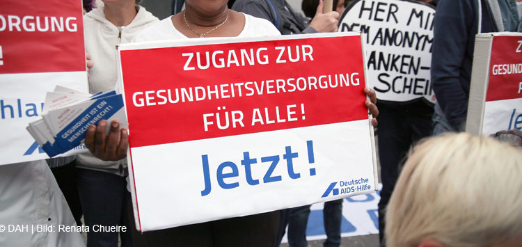 Kundgebung Zugang zur Gesundheitsversorgung