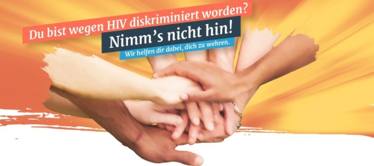 Startseite der Webseite hiv-diskriminierung.de gegen HIV-Diskriminierung