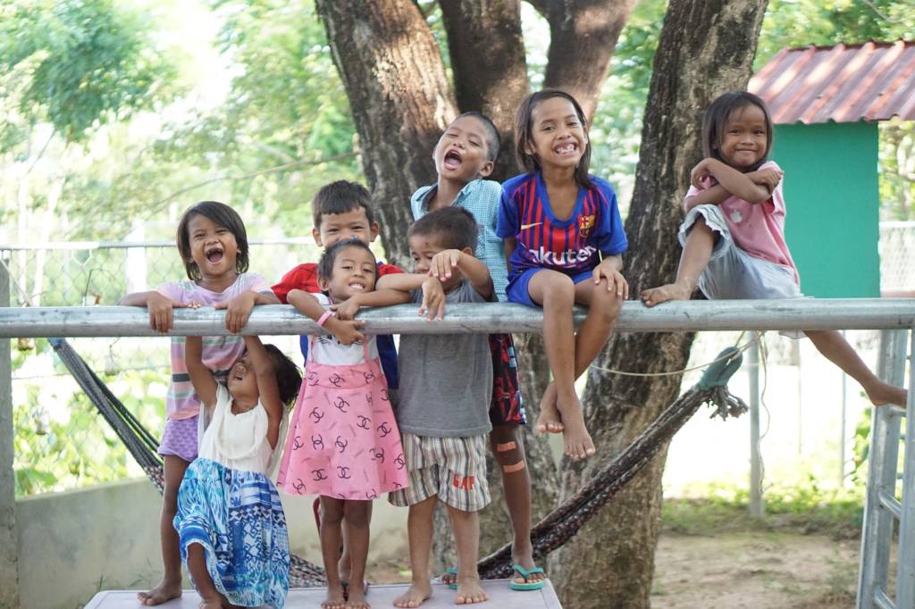 Kinder, die in der Kindergemeinschaft Wat Opot leben