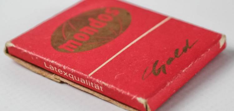 Packung Mondos-Kondome, Bild zum Beitrag zum AIDS-Memorandum DDR