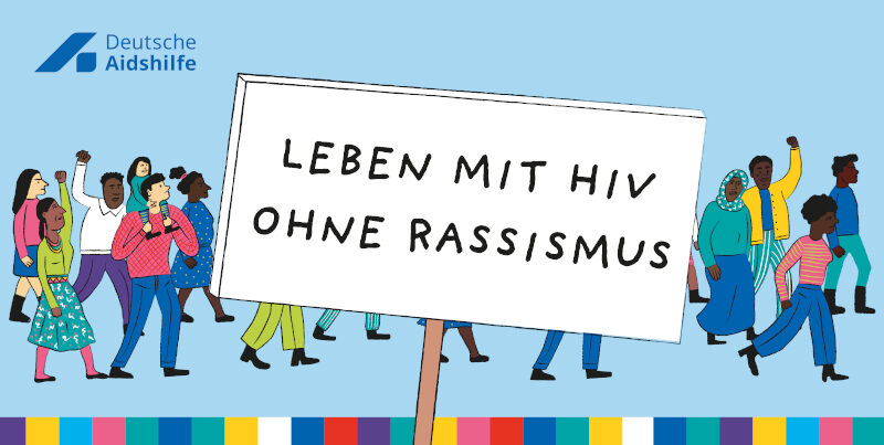 Banner Leben mit HIV ohne Rassismus
