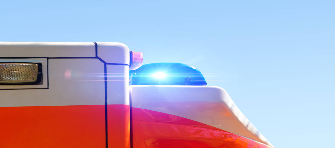 Rettungswagen mit Blaulicht